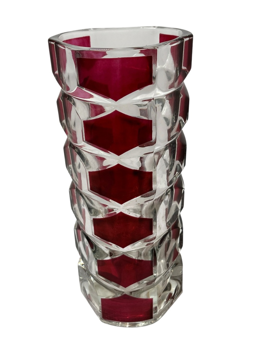LUMINARC Clear Glass Vase with Deep Red accents
Vintage
FRANCE
